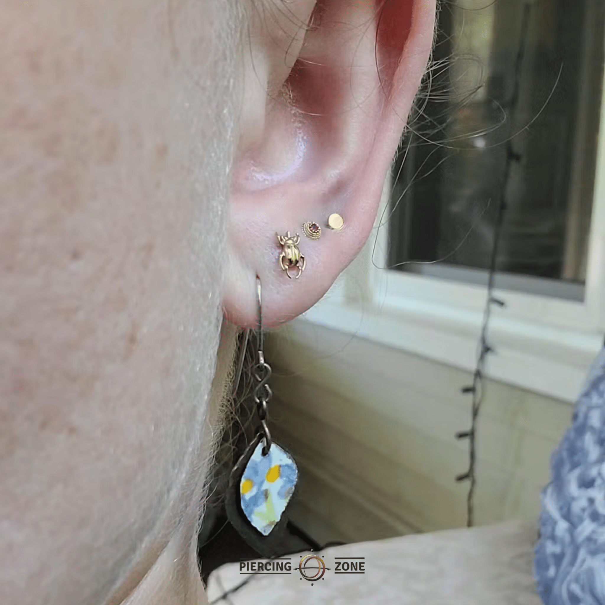 Disk – Polished Flat – 14K Gold Threadless End - piercing - zone.com