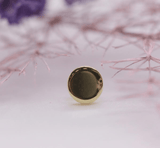 Disk – Polished Flat – 14K Gold Threadless End - piercing - zone.com