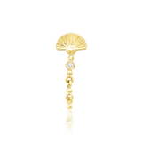 Dita – White CZ Bar – 14K Gold Threadless End - piercing - zone.com