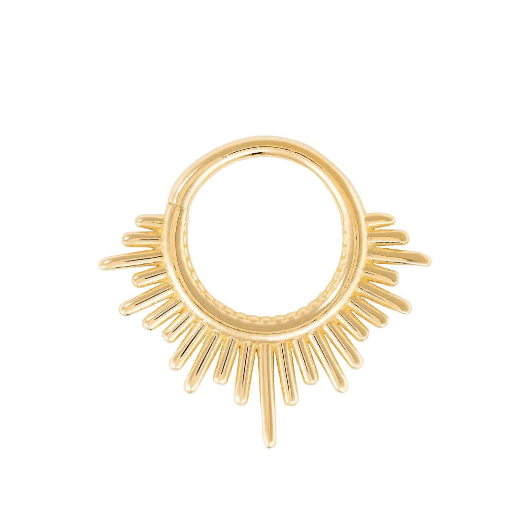 Divinity Continuous Ring - 14K Gold Seamless Ring - piercing - zone.com