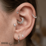 Divinity Continuous Ring - 14K Gold Seamless Ring - piercing - zone.com
