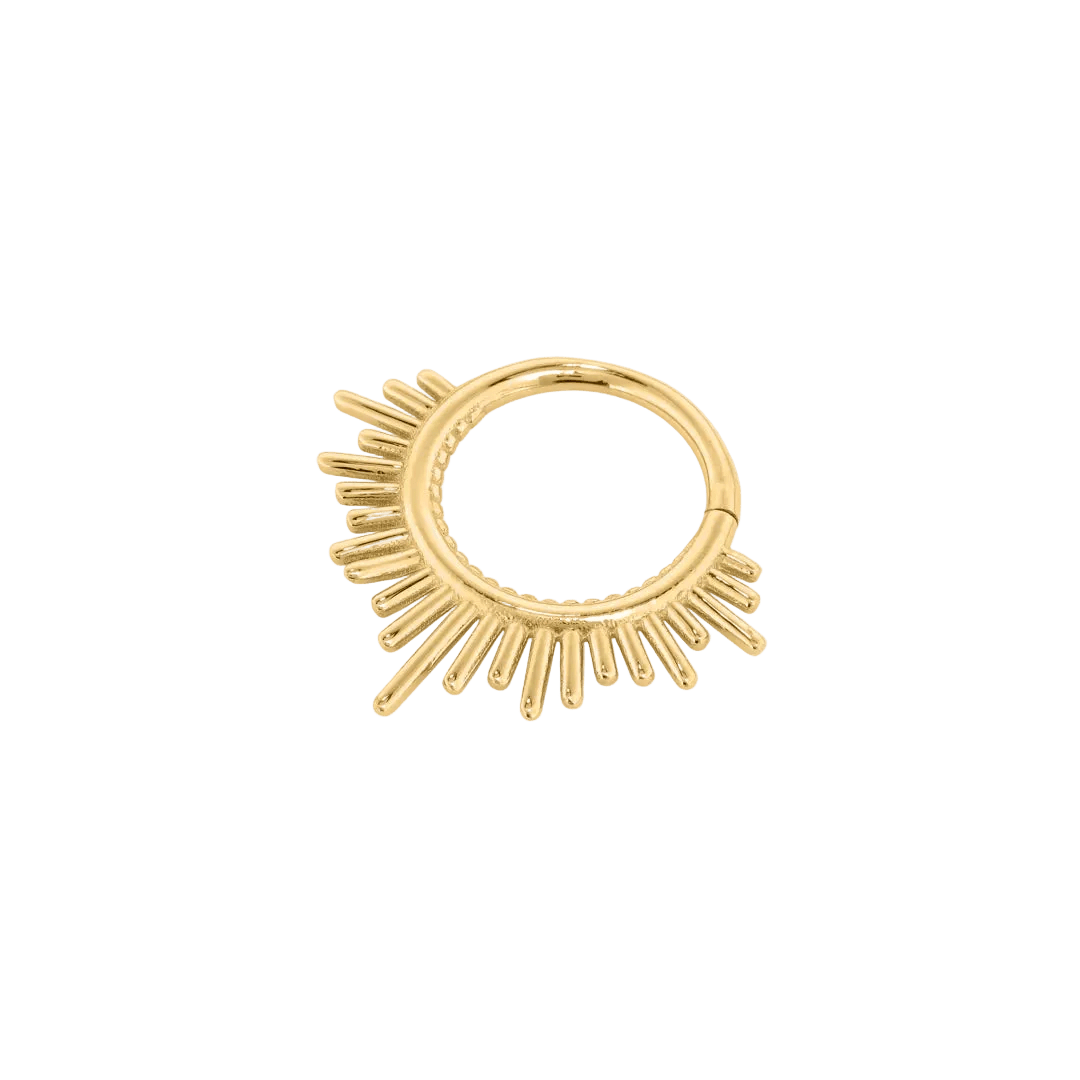 Divinity Continuous Ring - 14K Gold Seamless Ring - piercing - zone.com