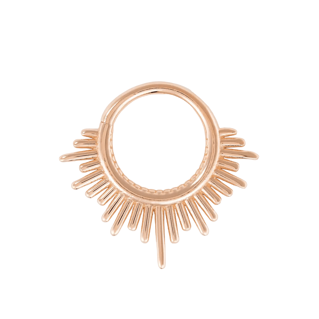Divinity Continuous Ring - 14K Gold Seamless Ring - piercing - zone.com