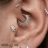Divinity Continuous Ring - 14K Gold Seamless Ring - piercing - zone.com