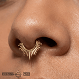 Divinity Continuous Ring - 14K Gold Seamless Ring - piercing - zone.com