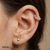 DNA Seamless Ring – 14K Gold Cup & Divot Design - piercing - zone.com