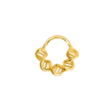 DNA Seamless Ring – 14K Gold Cup & Divot Design - piercing - zone.com