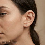 DNA Seamless Ring – 14K Gold Cup & Divot Design - piercing - zone.com