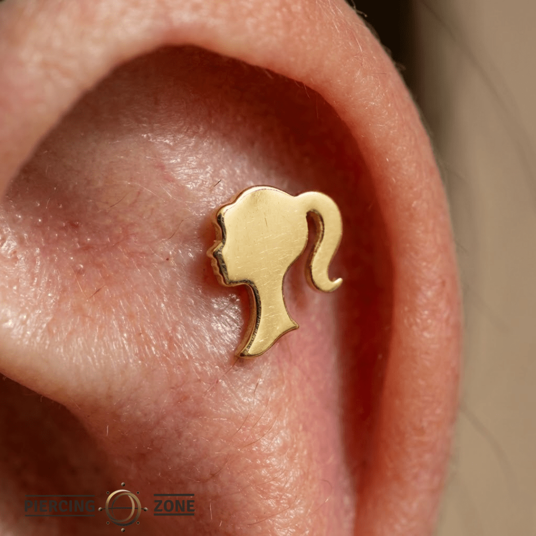 Doll – 14K Gold Threadless/Threaded End - piercing - zone.com
