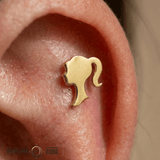 Doll – 14K Gold Threadless/Threaded End - piercing - zone.com