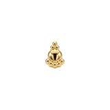 Dome - 18K Gold Threadless/Threaded End - piercing-zone.com