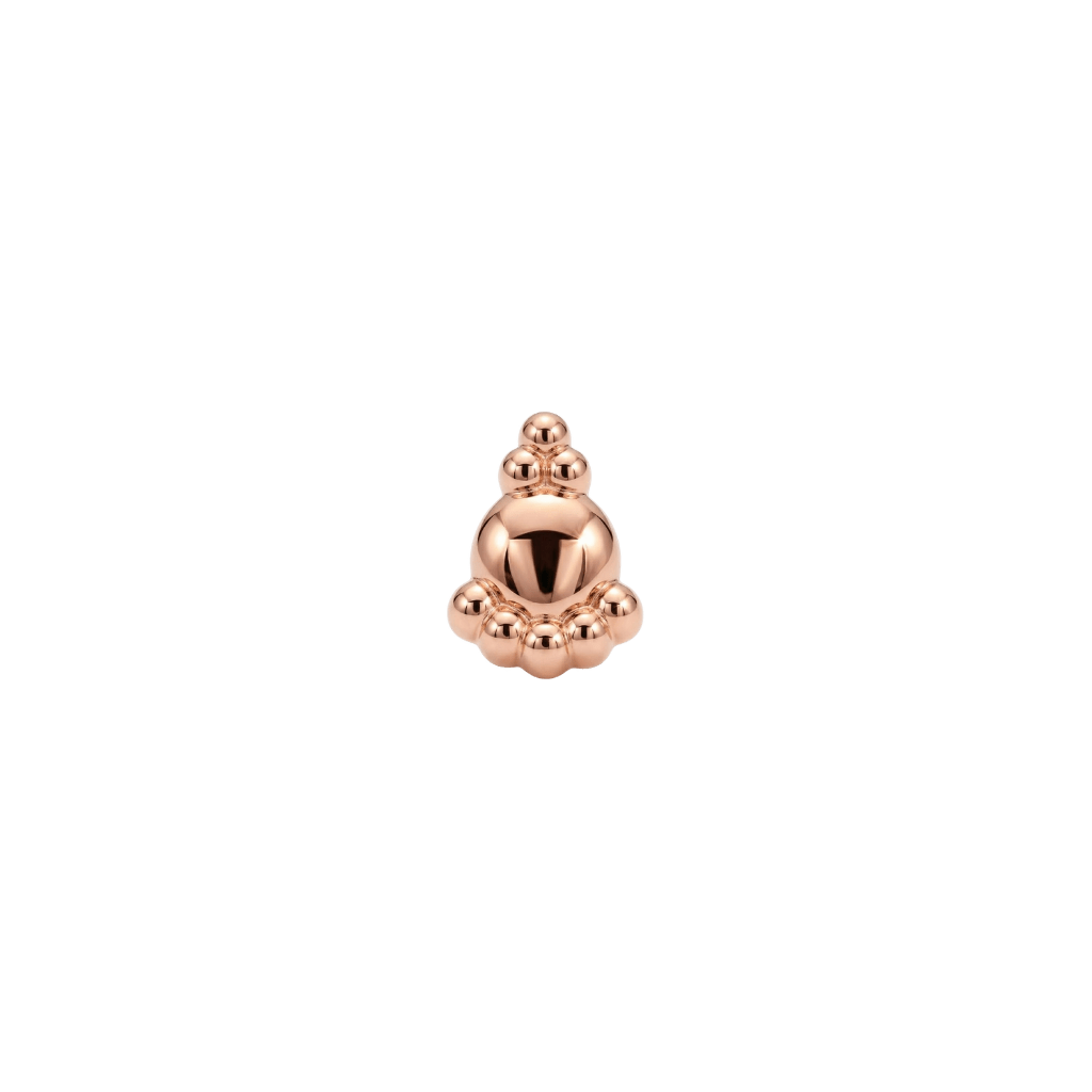 Dome - 18K Gold Threadless/Threaded End - piercing-zone.com