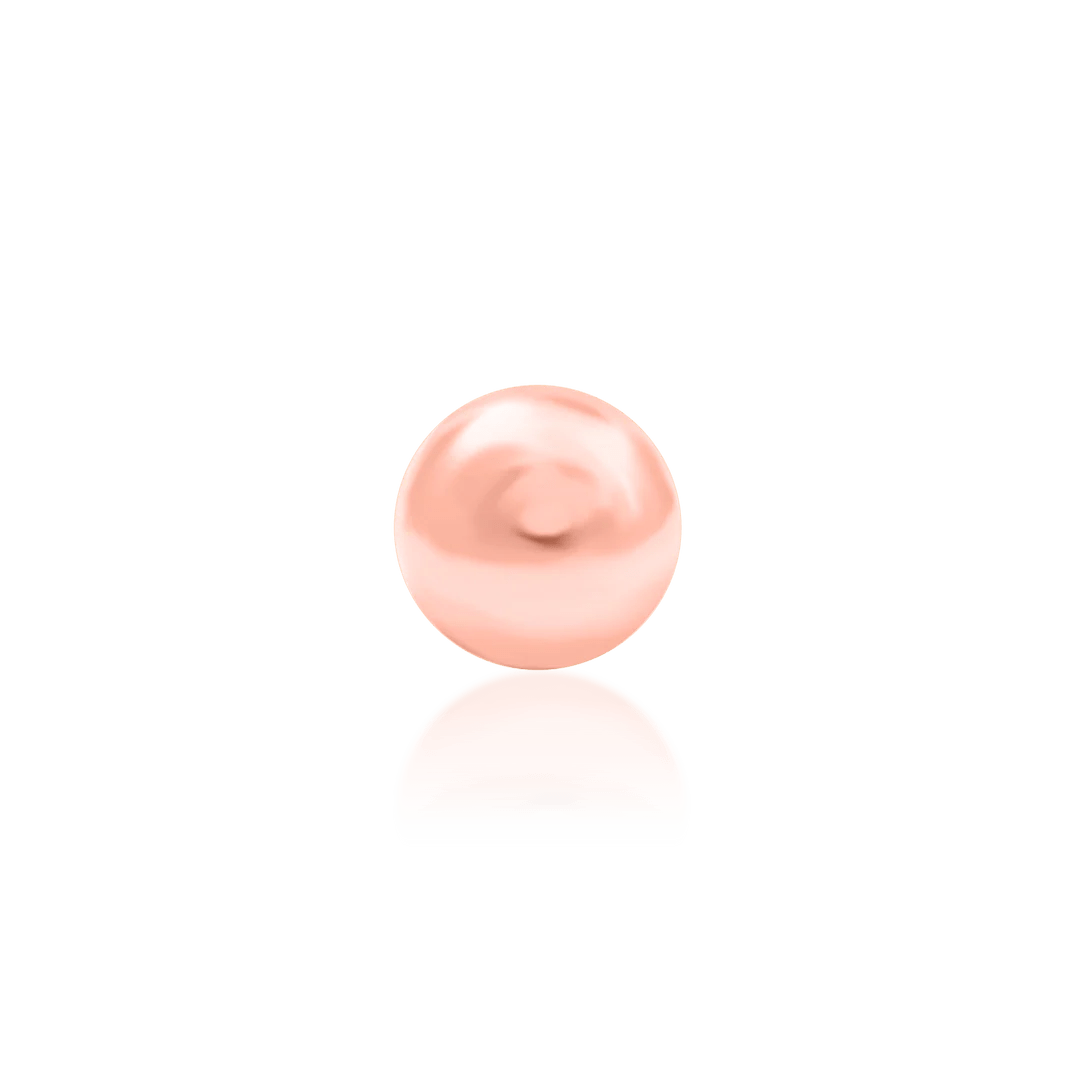 Dome – Polished 3D Disk – 14K Gold Threadless End - piercing - zone.com