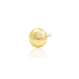Dome – Polished 3D Disk – 14K Gold Threadless End - piercing - zone.com