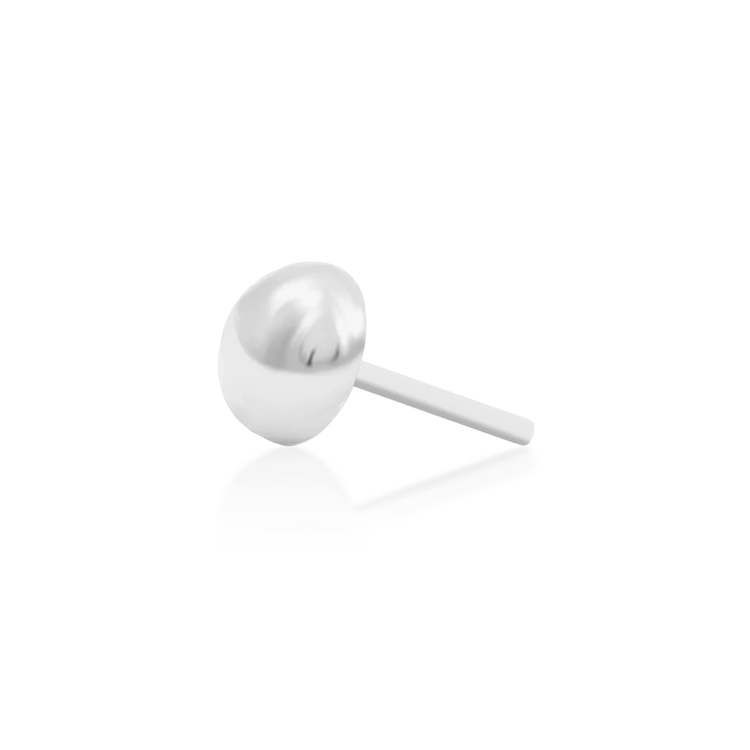 Dome – Polished 3D Disk – 14K Gold Threadless End - piercing - zone.com