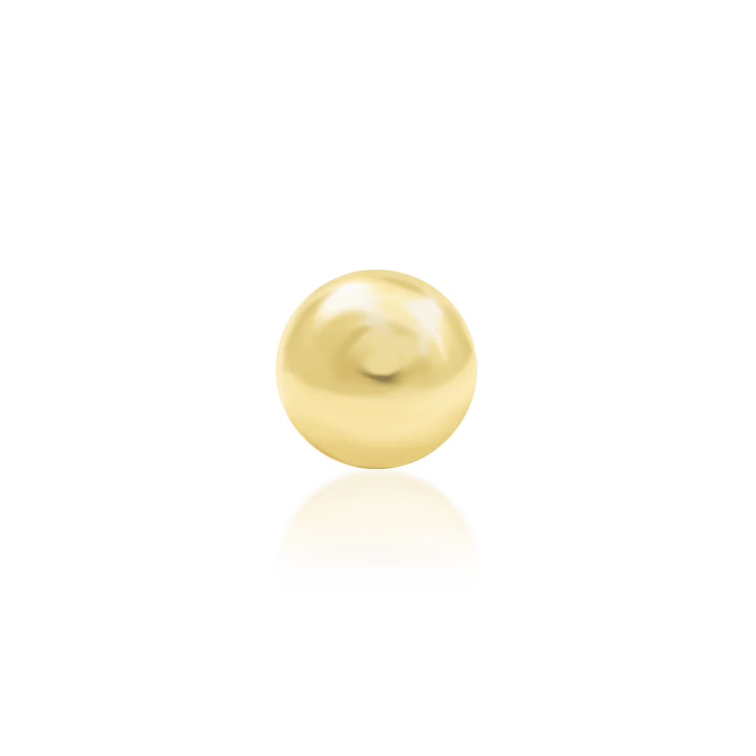Dome – Polished 3D Disk – 14K Gold Threadless End - piercing - zone.com