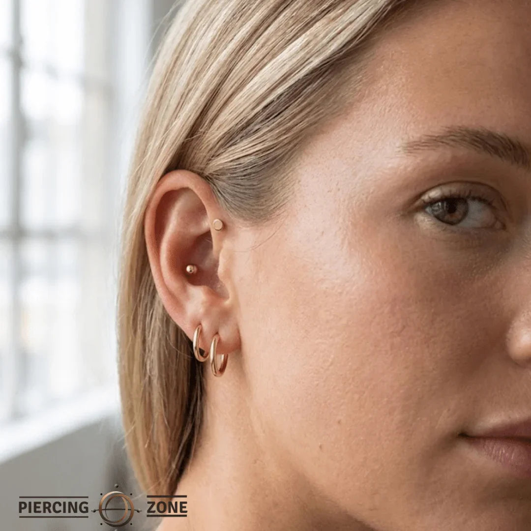 Dome – Rounded Micro Dome – 14K Gold Threadless & Threaded End - piercing - zone.com