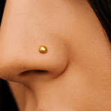 Dome – Solid 14K Gold Half Ball End - piercing - zone.com