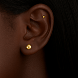 Dome – Solid 14K Gold Half Ball End - piercing - zone.com