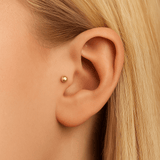 Dome – Solid 14K Gold Half Ball End - piercing - zone.com