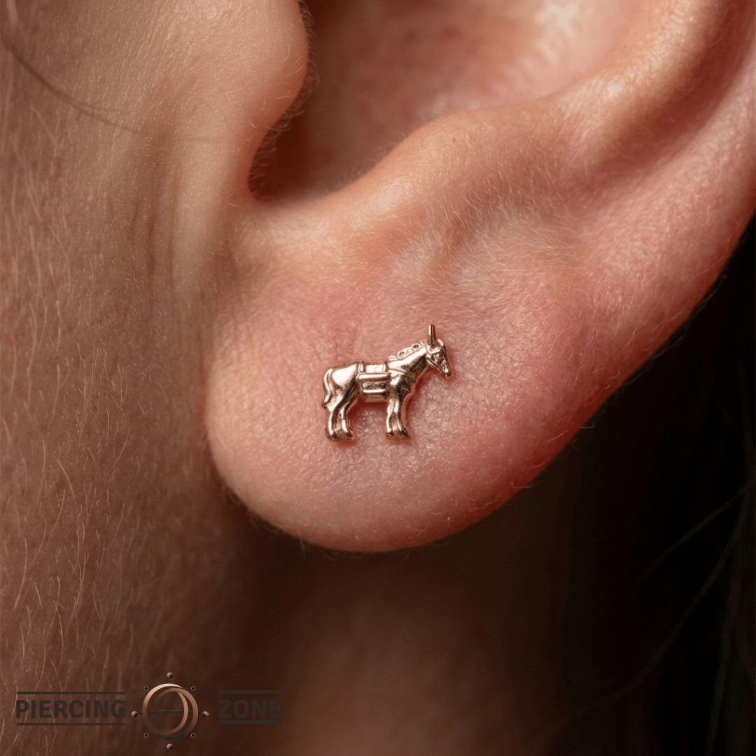 Donkey – 14K Gold Threadless/Threaded End - piercing - zone.com