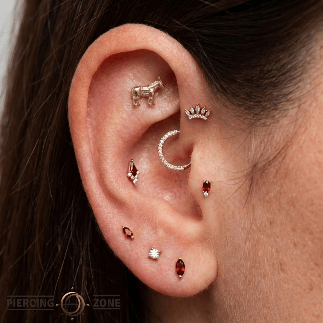 Donkey – 14K Gold Threadless/Threaded End - piercing - zone.com