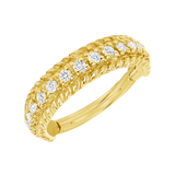 Double Filigree Gemmed Clicker with 16 Gems – 14K & 18K Gold - piercing - zone.com