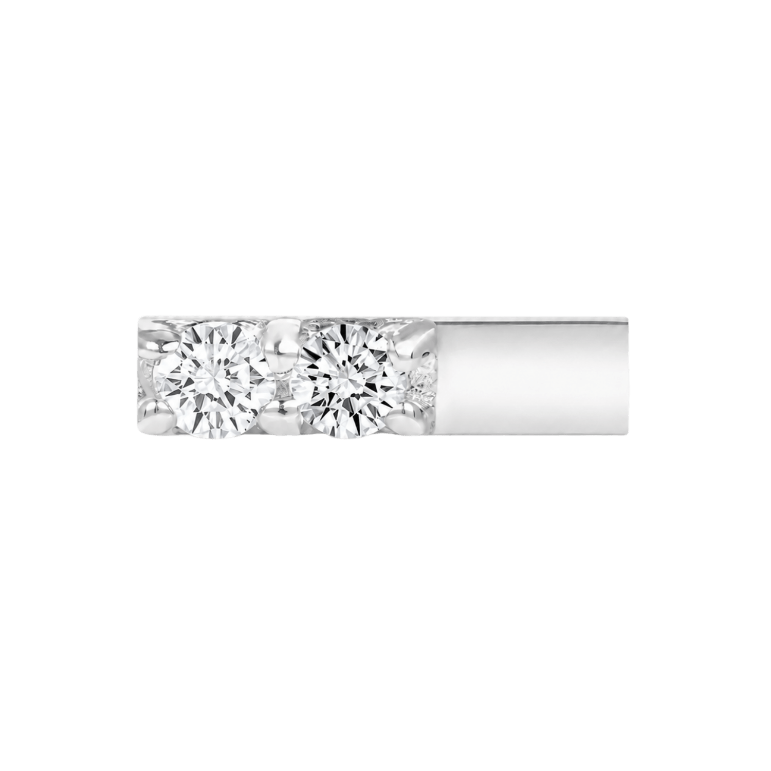 Double Prong Bar – 14K Gold Threadless/Threaded End - piercing-zone.com