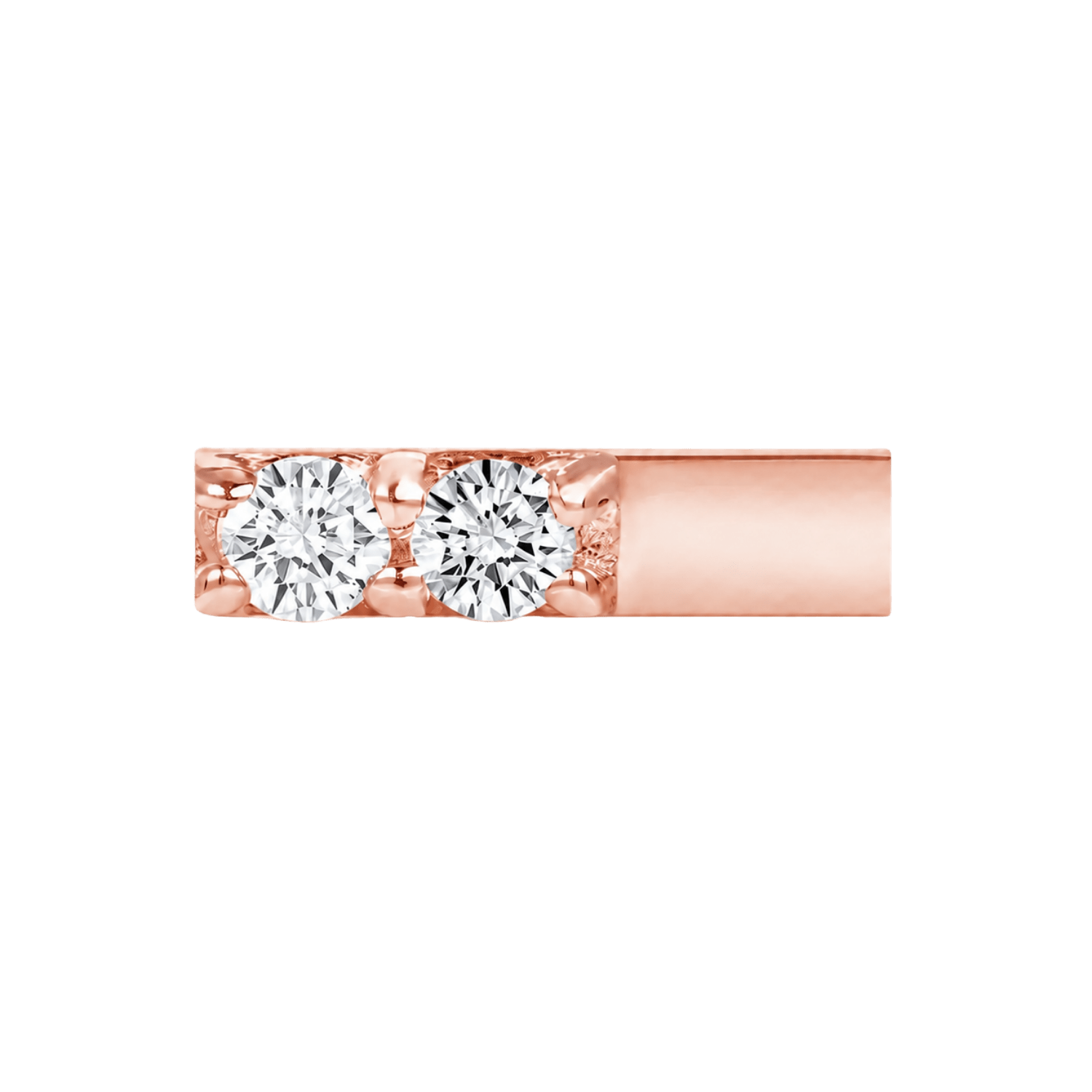 Double Prong Bar – 14K Gold Threadless/Threaded End - piercing-zone.com