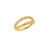Double Row Gemmed Clicker – 14K & 18K Gold - piercing - zone.com