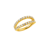 Double Row Gemmed Clicker – 14K & 18K Gold