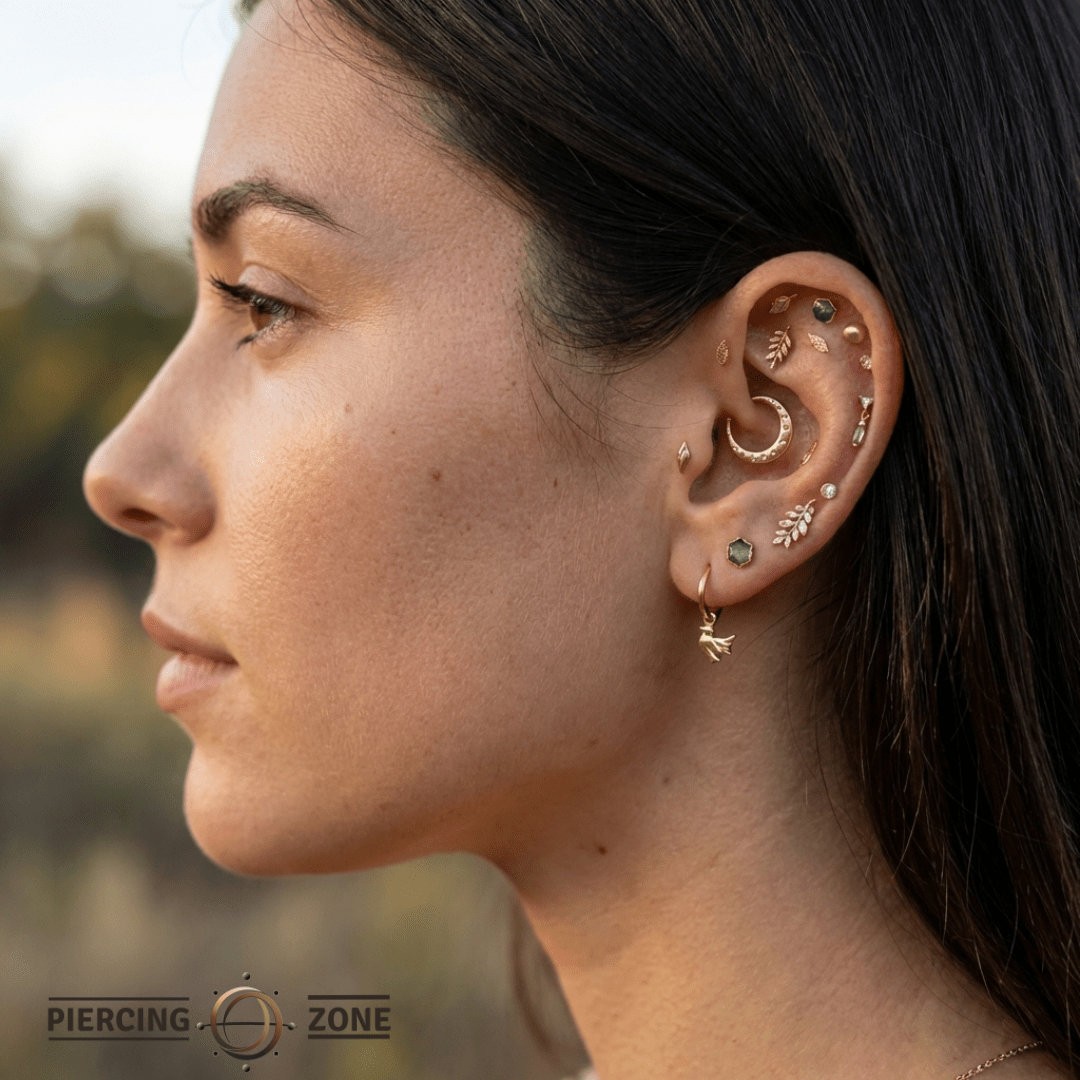 Dove – 14K & 18K Gold Charm - piercing - zone.com