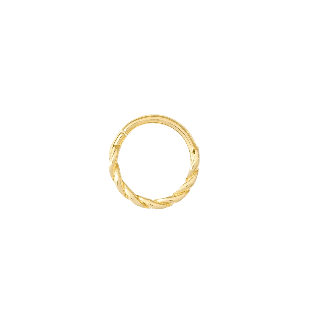 Downtown Continuous Ring - 14K Gold Seamless Ring - piercing - zone.com
