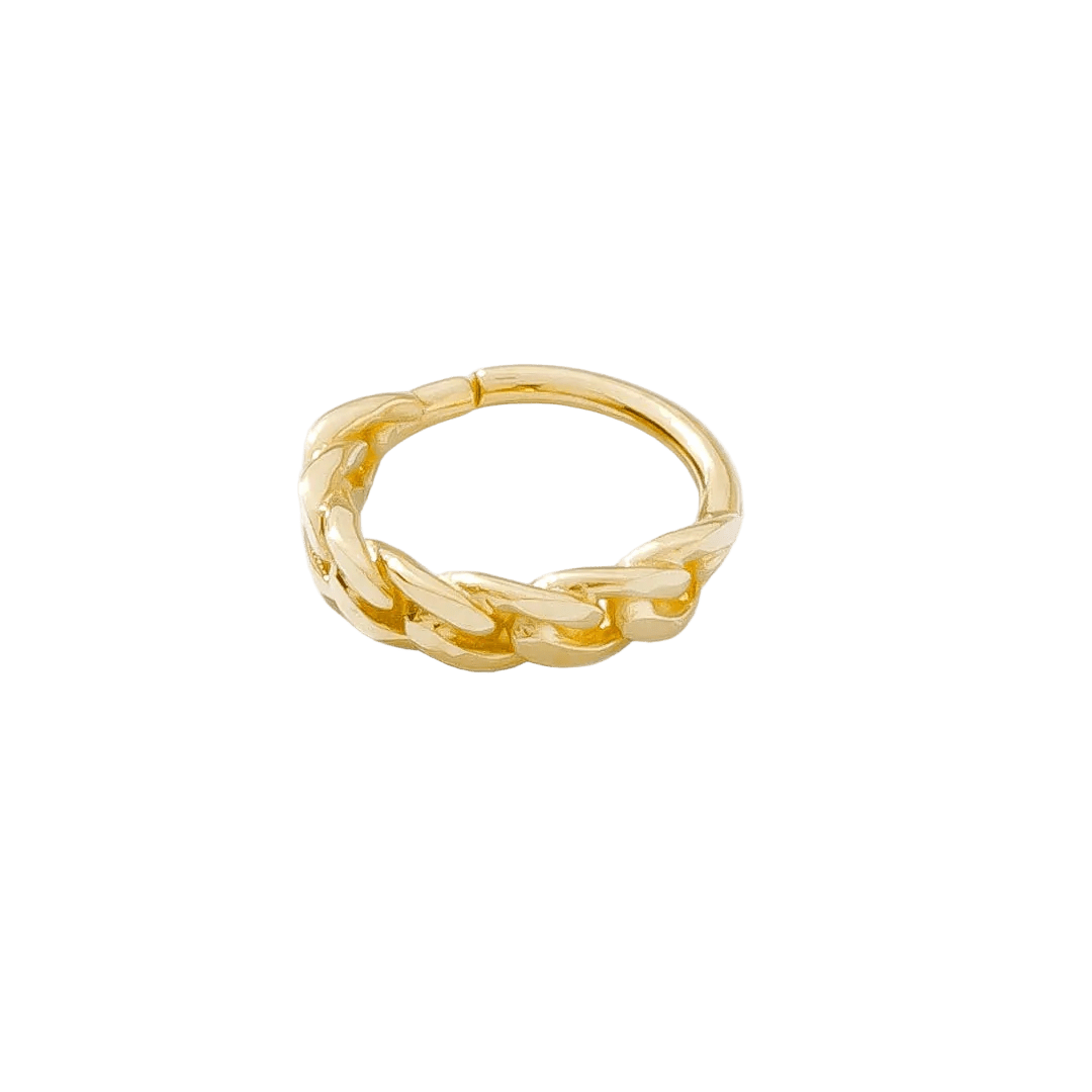 Downtown Continuous Ring - 14K Gold Seamless Ring - piercing - zone.com