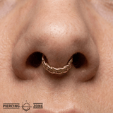 Downtown Continuous Ring - 14K Gold Seamless Ring - piercing - zone.com