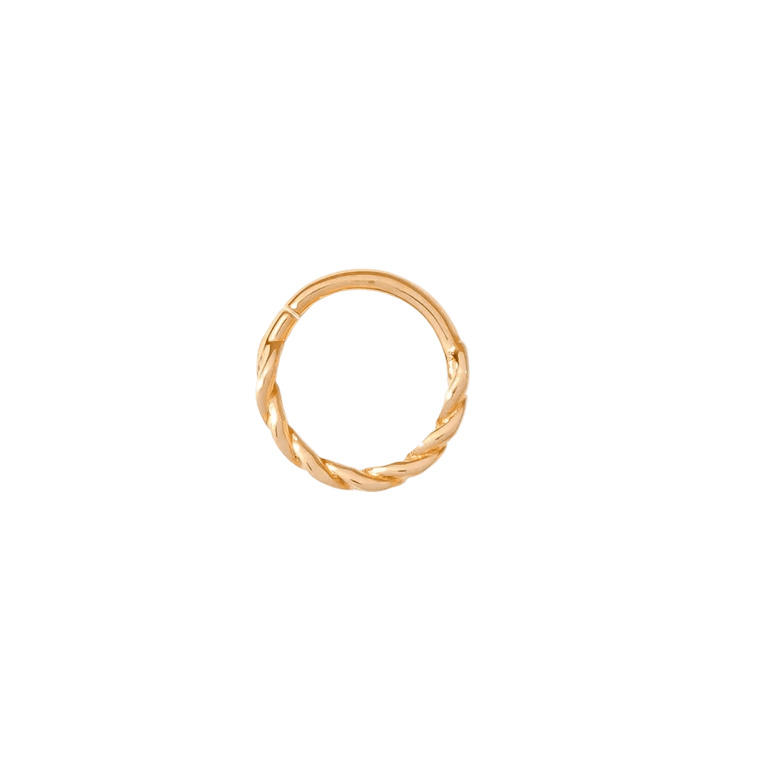 Downtown Continuous Ring - 14K Gold Seamless Ring - piercing - zone.com