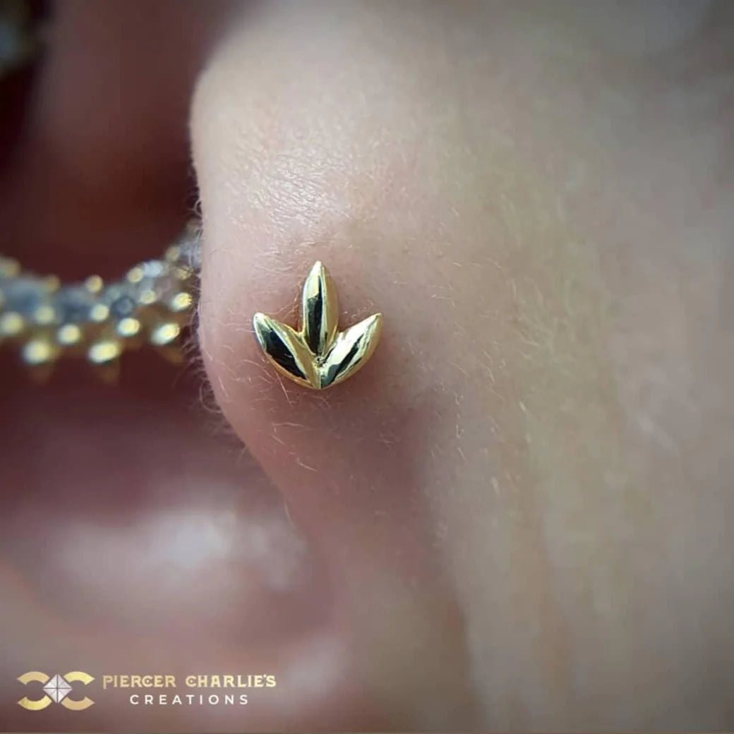 Dr. Bloom – 14K Gold Floral Threadless End - piercing - zone.com