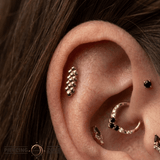 Dragon Skin - 14K Gold Threadless/Threaded End - piercing - zone.com