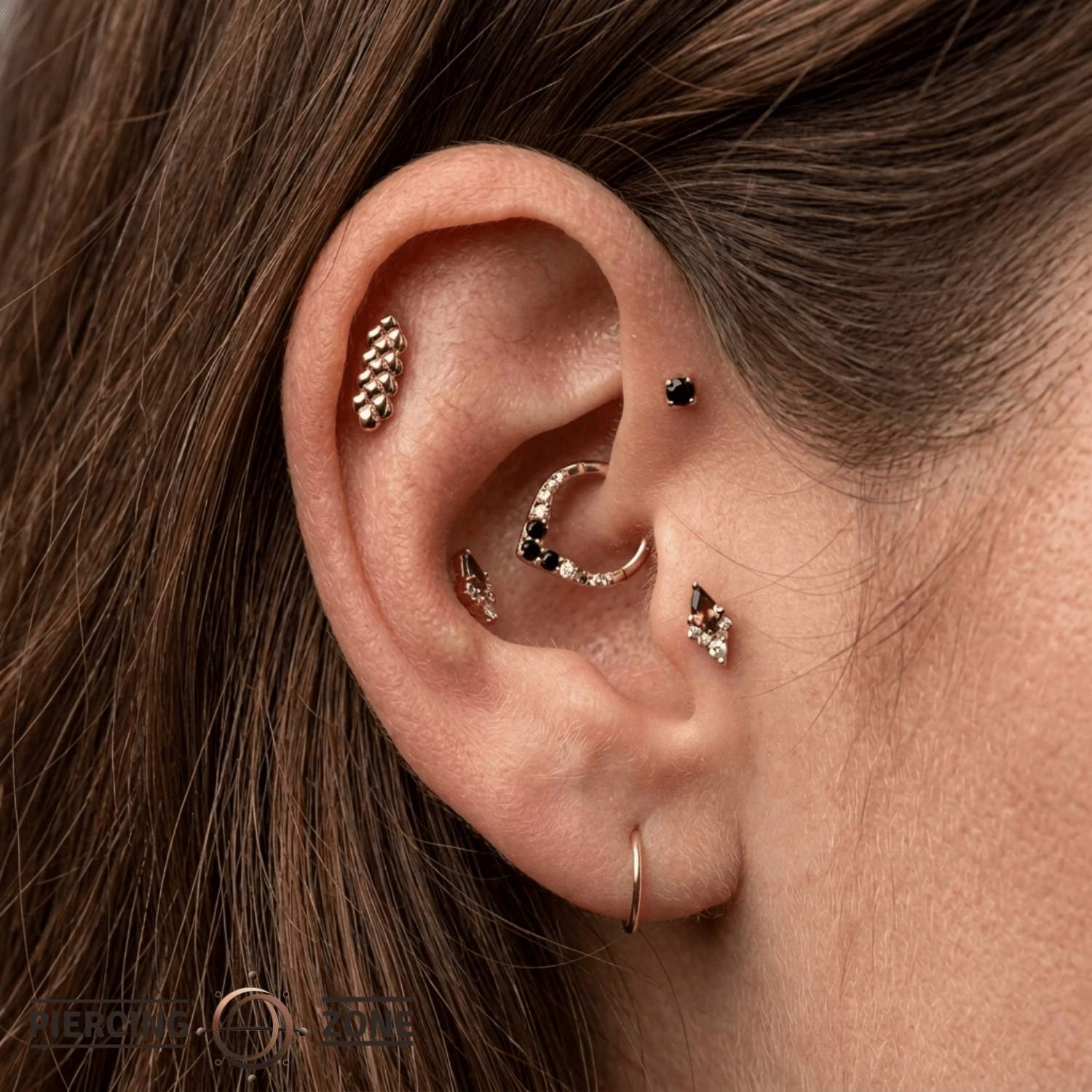 Dragon Skin - 14K Gold Threadless/Threaded End - piercing - zone.com