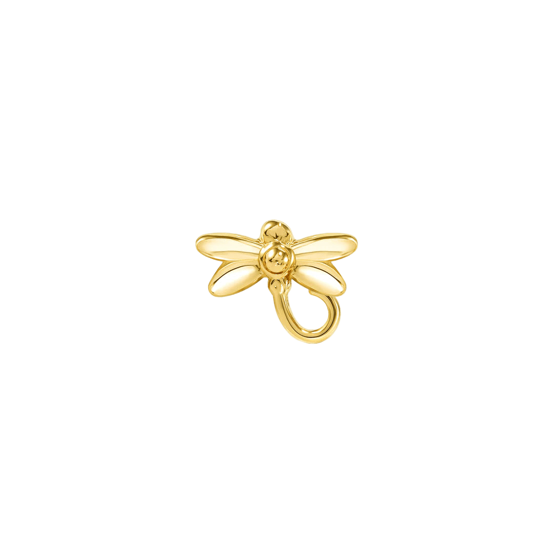 Dragonfly – 14K Gold Threadless End - piercing - zone.com