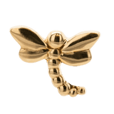 Dragonfly – 14K Gold Threadless/Threaded End - piercing - zone.com