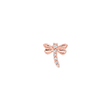 Dragonfly With Gems – 14K Gold Threadless/Threaded End