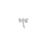 Dragonfly With Gems – 14K Gold Threadless/Threaded End