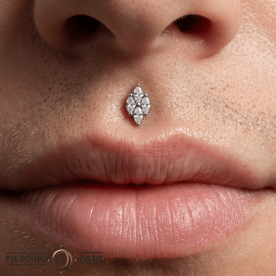 Dream On – Marquise CZ Wing – 14K Gold Threadless End - piercing - zone.com