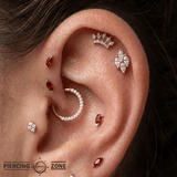 Dream On – Marquise CZ Wing – 14K Gold Threadless End - piercing - zone.com