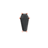 Drop Dead Gorgeous – Black CZ Coffin – 14K Gold Threadless End - piercing - zone.com