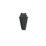 Drop Dead Gorgeous – Black CZ Coffin – 14K Gold Threadless End - piercing - zone.com