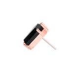 Drop Dead Gorgeous – Black CZ Coffin – 14K Gold Threadless End - piercing - zone.com
