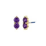 Duo Gem - 18K Gold Genuine Gem Threadless/Threaded End - piercing-zone.com