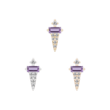 Dystrikt – 14K Gold Amethyst Threadless End - piercing - zone.com